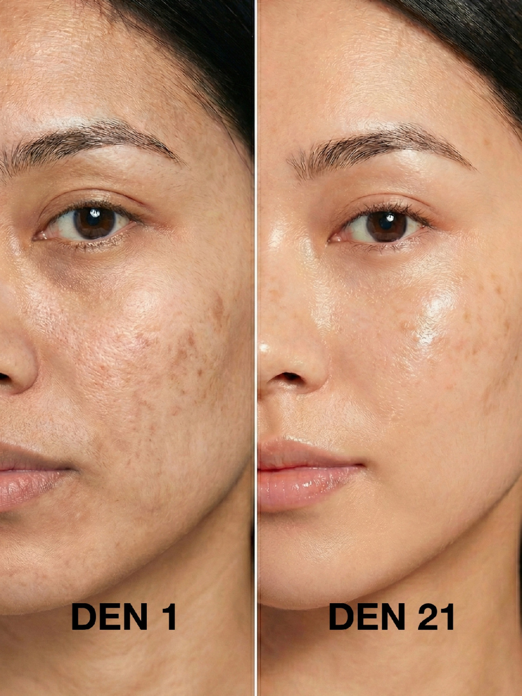 Vitamín C sérum - před a po