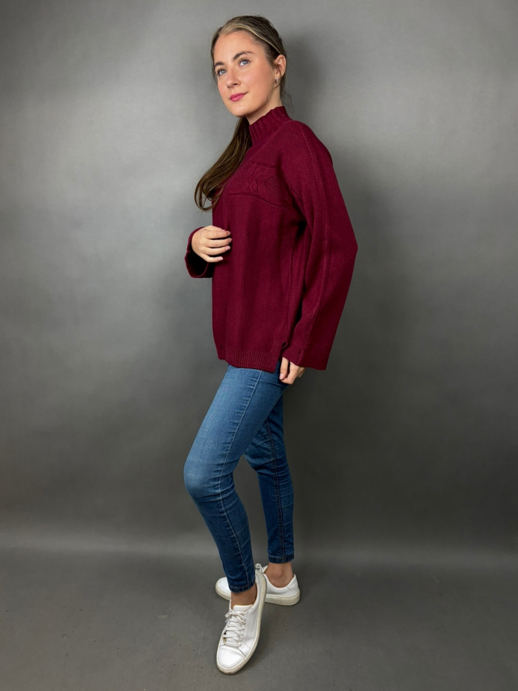 Dámský svetr Alva – vínová